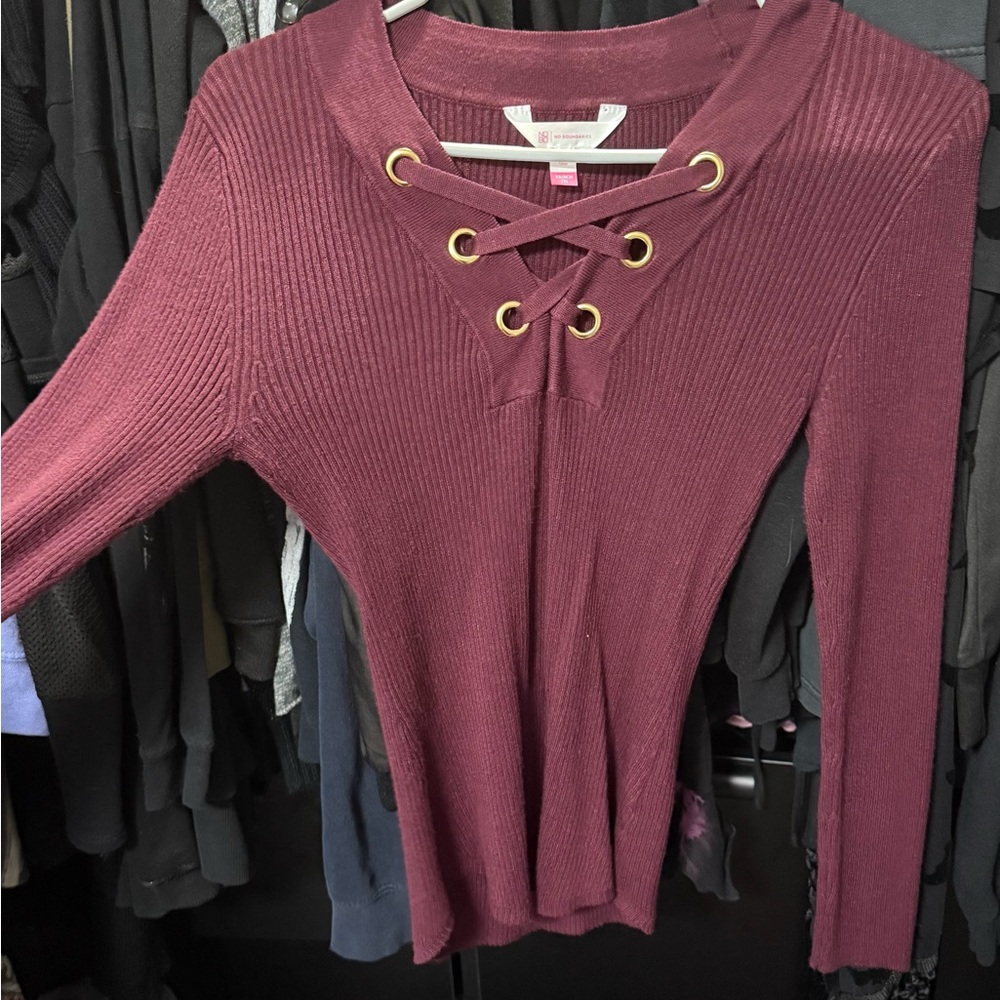 No Boundaries Purple Long Sleeve Tee